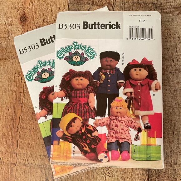 Butterick | Toys | Butterick B533 Cabbage Patch Kids Sewing Pattern ...